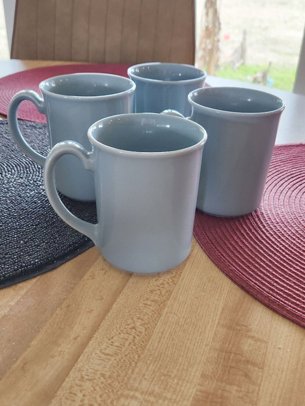 Set of 4 Corning Corelle Blue Heather Mugs – Bluish-Gray Color Corning NY